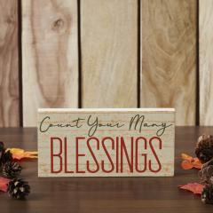 90568-Count-Your-Blessings-Inspirational-Cream-Wood-Sign-5x10-Inch-Farmhouse-Wall-Decor-Plaque-2-PC-BOGO-Bundle-image-3