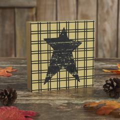 90614-Primitive-Black-Star-MDF-Wood-Sign-Rustic-Farmhouse-Tan-Wall-Decor-5x5-Inch-2-PC-BOGO-Bundle-image-3