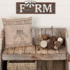 90615-Sawyer-Mill-Charcoal-Farmhouse-Rustic-Corn-Feed-18x18-Decorative-Throw-Pillow-2-PC-BOGO-Bundle-image-2