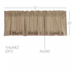 90617-Sawyer-Mill-Farmhouse-Rustic-Charcoal-Gray-Gathered-Rod-Pocket-Valance-Window-Topper-20x72-2-PC-BOGO-Bundle-image-4