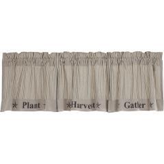 90620-Sawyer-Mill-Farmhouse-Charcoal-Gathered-Rod-Pocket-Window-Valance-20x90-2-PC-BOGO-Bundle-image-1