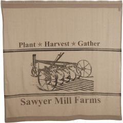 90621-VHC-Brands-Sawyer-Mill-Charcoal-Plow-Striped-Farmhouse-Shower-Curtain-72x72-Rustic-Gray-Cotton-Bathroom-Decor-2-PC-BOGO-Bundle-image-1