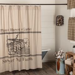 90621-VHC-Brands-Sawyer-Mill-Charcoal-Plow-Striped-Farmhouse-Shower-Curtain-72x72-Rustic-Gray-Cotton-Bathroom-Decor-2-PC-BOGO-Bundle-image-3