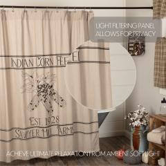 90622-VHC-Brands-Sawyer-Mill-Charcoal-Corn-Feed-Cotton-Farmhouse-Shower-Curtain-Grey-Cream-72x72-2-PC-BOGO-Bundle-image-2
