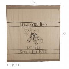 90622-VHC-Brands-Sawyer-Mill-Charcoal-Corn-Feed-Cotton-Farmhouse-Shower-Curtain-Grey-Cream-72x72-2-PC-BOGO-Bundle-image-4