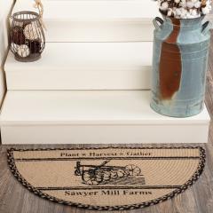 90623-Sawyer-Mill-Charcoal-Plow-Braided-Jute-Half-Round-Farmhouse-Entryway-Accent-Rug-16.5x33-Indoor-Mat-2-PC-BOGO-Bundle-image-2