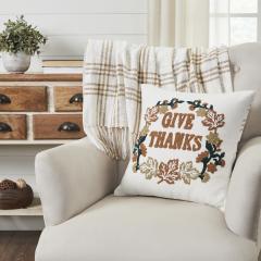 90631-Thanksgiving-Fall-Harvest-Wheat-Plaid-Give-Thanks-Throw-Pillow-18x18-Rustic-Farmhouse-Decorative-Home-Accent-2-PC-BOGO-Bundle-image-3
