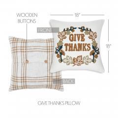 90631-Thanksgiving-Fall-Harvest-Wheat-Plaid-Give-Thanks-Throw-Pillow-18x18-Rustic-Farmhouse-Decorative-Home-Accent-2-PC-BOGO-Bundle-image-4