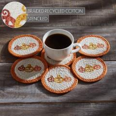 90632-Country-Rustic-Farmhouse-Halloween-Fall-Stencil-Drink-Coaster-Set-of-6-Decorative-Seasonal-Table-Protection-Accents-12-PC-Bundle-image-2