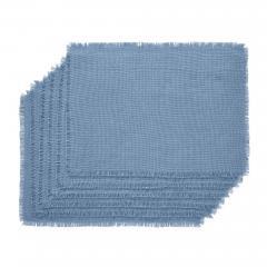 90634-Burlap-Blue-Placemat-Set-of-6-Fringed-13x191-2-PC-BOGO-Bundle-image-1