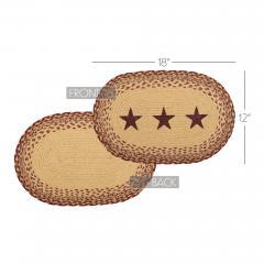 90643-Burgundy-Tan-Jute-Placemat-Stencil-Stars-Set-of-6-12x18-12-PC-Bundle-image-4