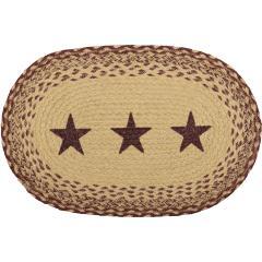 90643-Burgundy-Tan-Jute-Placemat-Stencil-Stars-Set-of-6-12x18-12-PC-Bundle-image-5