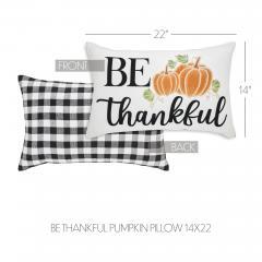 90533-Annie-Farmhouse-Fall-Decor-Throw-Pillow-Black-Check-Pumpkin-Be-Thankful-Accent-Pillow-14x22-2-PC-BOGO-Bundle-image-4