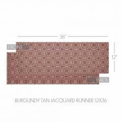 90689-Custom-House-Burgundy-Tan-Jacquard-Runner-12x36-2-PC-BOGO-Bundle-image-4