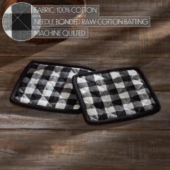 90715-Annie-Buffalo-Check-Black-Pot-Holder-Set-of-2-8x8-4-PC-BOGO-Bundle-image-2
