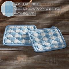 90716-Annie-Buffalo-Check-Blue-Pot-Holder-Set-of-2-8x8-4-PC-BOGO-Bundle-image-2