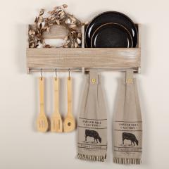90723-Sawyer-Mill-Charcoal-Cow-Button-Loop-Tea-Towel-Set-of-2-4-PC-BOGO-Bundle-image-3
