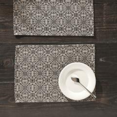 90728-Custom-House-Black-Tan-Jacquard-Placemat-Set-of-2-13x19-6-PC-Bundle-image-3