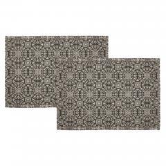 90728-Custom-House-Black-Tan-Jacquard-Placemat-Set-of-2-13x19-6-PC-Bundle-image-5