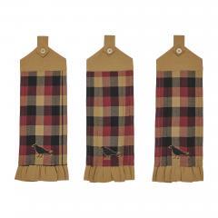 90731-Heritage-Farms-Primitive-Check-Button-Loop-Tea-Towel-Set-of-3-6-PC-BOGO-Bundle-image-1