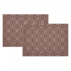 90735-Custom-House-Burgundy-Tan-Jacquard-Placemat-Set-of-2-13x19-6-PC-Bundle-image-5