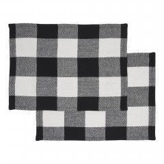 90788-Annie-Buffalo-Check-Black-Placemat-Set-of-2-13x19-8-PC-BOGO-Bundle-image-1
