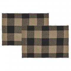 90792-Black-Check-Placemat-Set-of-2-13x19-8-PC-BOGO-Bundle-image-1