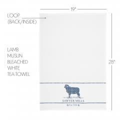 90696-Sawyer-Mill-Blue-Lamb-Muslin-Bleached-White-Tea-Towel-19x28-3-PC-BOGO-Bundle-image-4