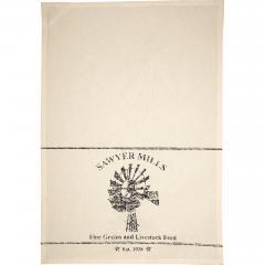 90700-Sawyer-Mill-Charcoal-Windmill-Muslin-Unbleached-Natural-Tea-Towel-19x28-3-PC-BOGO-Bundle-image-1