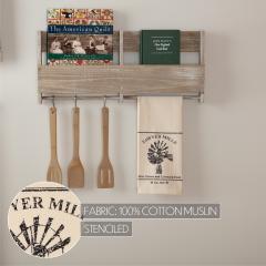 90700-Sawyer-Mill-Charcoal-Windmill-Muslin-Unbleached-Natural-Tea-Towel-19x28-3-PC-BOGO-Bundle-image-2