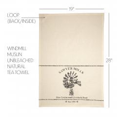 90700-Sawyer-Mill-Charcoal-Windmill-Muslin-Unbleached-Natural-Tea-Towel-19x28-3-PC-BOGO-Bundle-image-4
