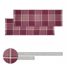 90746-Eston-Burgundy-Tan-Plaid-Runner-12x36-7-PC-Bundle-image-3