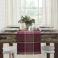 90746-Eston-Burgundy-Tan-Plaid-Runner-12x36-7-PC-Bundle-image-5