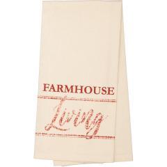 90704-Sawyer-Mill-Red-Farmhouse-Living-Muslin-Unbleached-Natural-Tea-Towel-19x28-3-PC-BOGO-Bundle-image-1