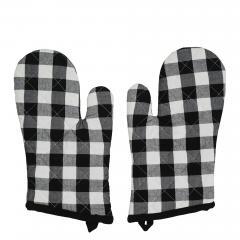 90711-Annie-Buffalo-Check-Black-Oven-Mitt-Set-of-2-4-PC-Bundle-image-1