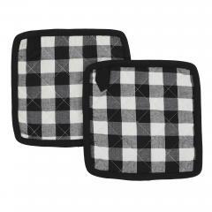 90711-Annie-Buffalo-Check-Black-Oven-Mitt-Set-of-2-4-PC-Bundle-image-9