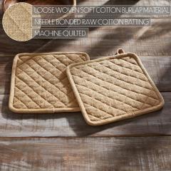 90710-Burlap-Natural-Pot-Holder-Set-of-2-8x8-4-PC-Bundle-image-3
