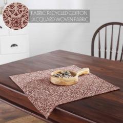 90706-Custom-House-Burgundy-Tan-Jacquard-Table-Topper-20x20-3-PC-BOGO-Bundle-image-2