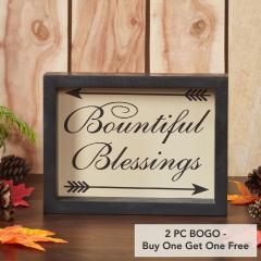 Farmhouse Bountiful Blessings Arrows Wall Decor Sign Inspirational MDF Plaque (2 PC BOGO Bundle)