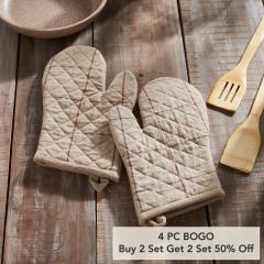 Connell Oven Mitt Set of 2 (4 PC BOGO Bundle)