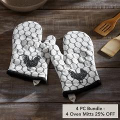 Down Home Oven Mitt Set of 2 (4 PC Bundle)
