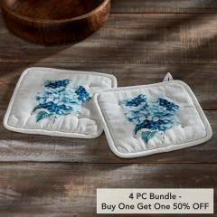 Finders Keepers Hydrangea Pot Holder Set of 2 8x8 (4 PC BOGO Bundle)
