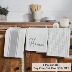 Finders Keepers Decorative Tea Towel Set of 3 19x28 (6 PC BOGO Bundle)