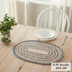 Kaila Jute Oval Placemat 13x19 (6 PC Bundle)