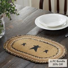 Kettle Grove Jute Placemat Stencil Stars 10x15 (6 PC Bundle)