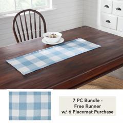 Annie Buffalo Check Blue Runner 12x36 (7 PC Bundle)