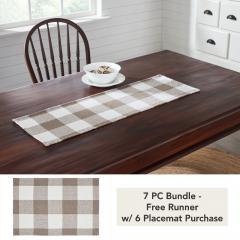 Annie Buffalo Check Portabella Runner 12x36 (7 PC Bundle)