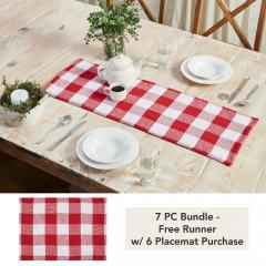 Annie Red Check Runner 12x36 (7 PC Bundle)