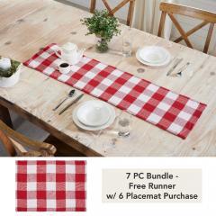 Annie Red Check Runner 12x48 (7 PC Bundle)