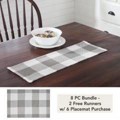 Annie Buffalo Check Grey Runner 8x24 (8 PC Bundle)